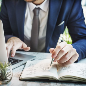 Businessman Working Thinking Business Concept